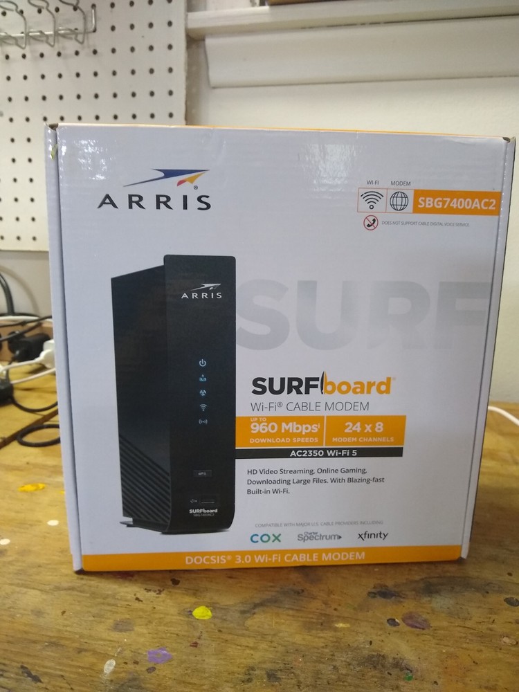 ARRIS SURFboard 2350 Mbps 4 Port 10000 Mbps Cable Modem and Wi-Fi Router (SBG7400AC2)