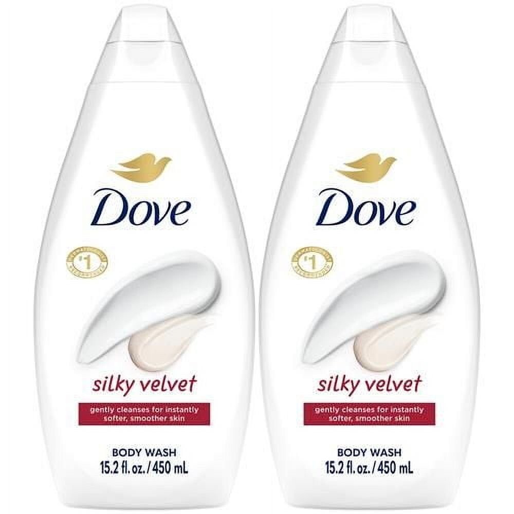 Dove Silky Velvet Body Wash for Unisex 15.2 oz Twin Pack