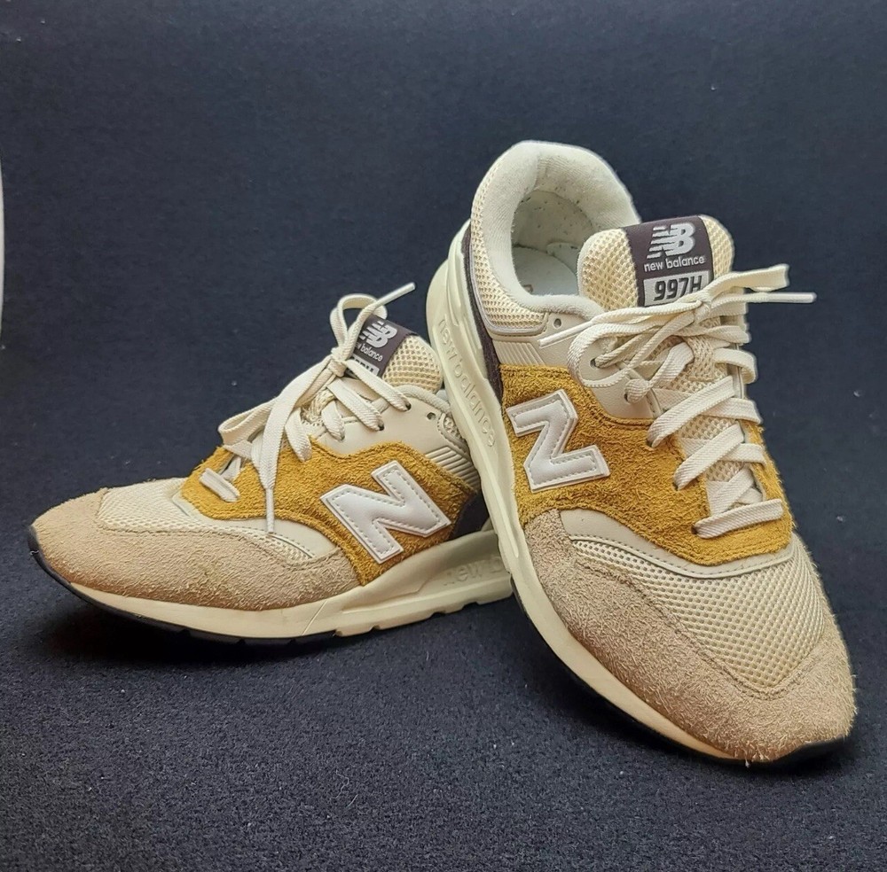 Sneakers New Balance 997H Mens  shoes Brwn/Beige/Mustard Suede size 10.
