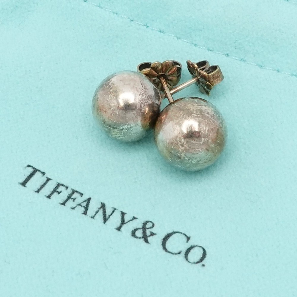 Tiffany & Co. HardWear Sterling Silver 10mm Ball Stud Earrings