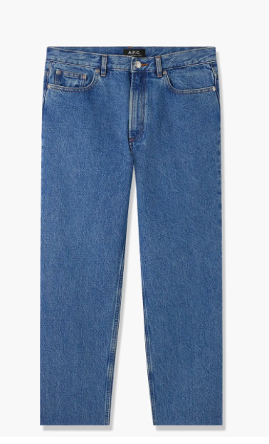 A.P.C. Rudie Straight Fit Jeans Men's Indigo Raw Hem 32 New $265    COEVP-H09127