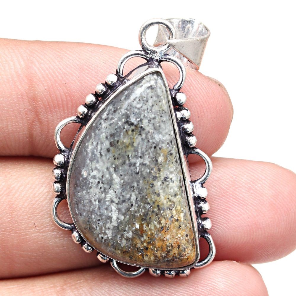 Rutile Quartz Pendant Handmade Silver Jewelry Gift For Her 1.75 Inch