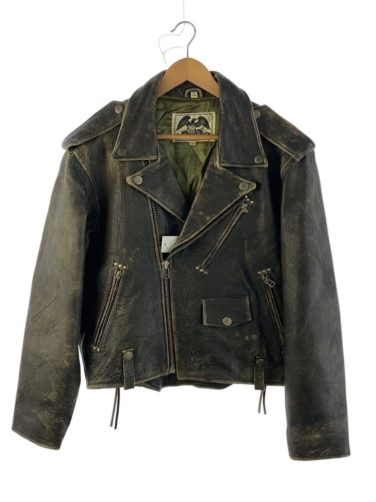 Avirex Double Riders Jacket/M/Leather/Blk 3409
