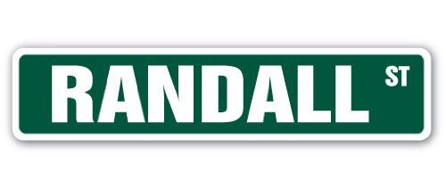 RANDALL Street Sign Childrens Name Room Sign | Indoor/Outdoor | 24