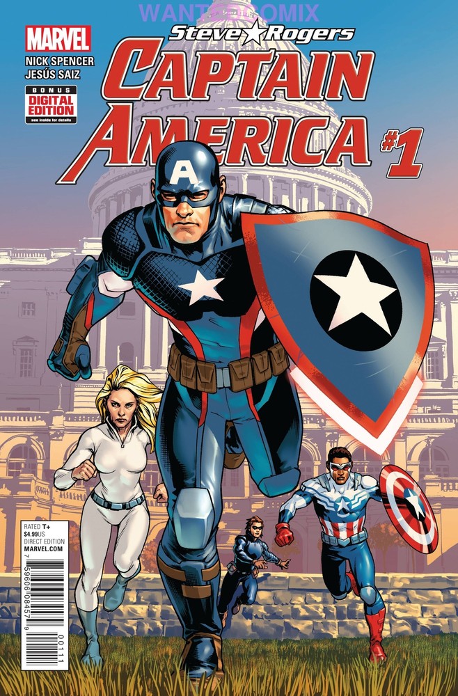 CAPTAIN AMERICA STEVE ROGERS #1 as seen in the news HAIL HYDRA MARVEL COMIC BOOK