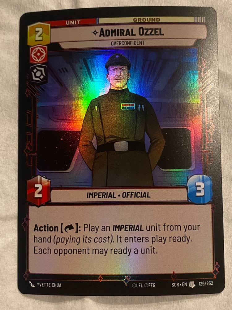 STAR WARS UNLIMITED TCG SoR ADMIRAL OZZEL Unc Foil NM