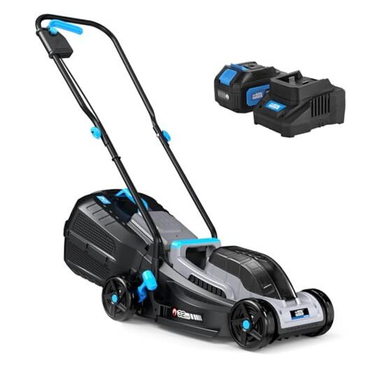 13-Inch Brushless Cordless (Push) Lawn Mower 20V Max, 4.0Ah Battery and