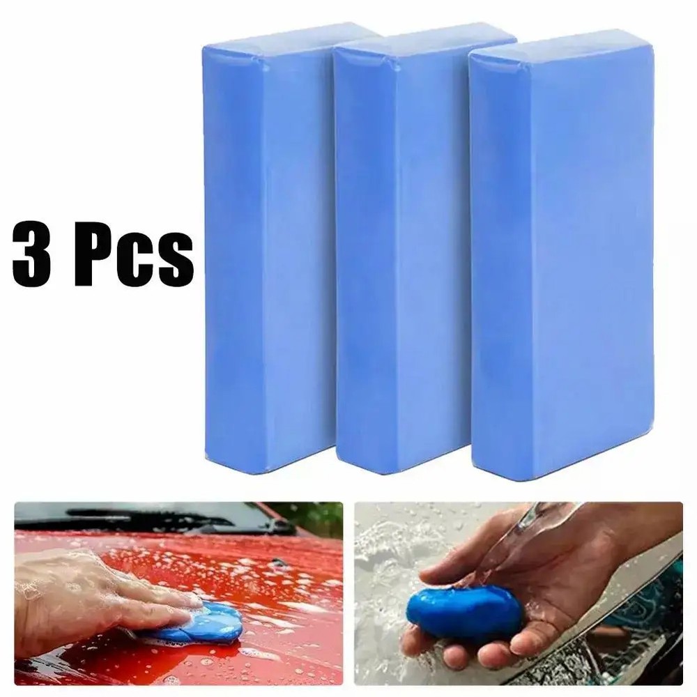 3pcs Car Clay Cleaning Bar Washing Mud Set Fine Grade Auto Detailing Waxing