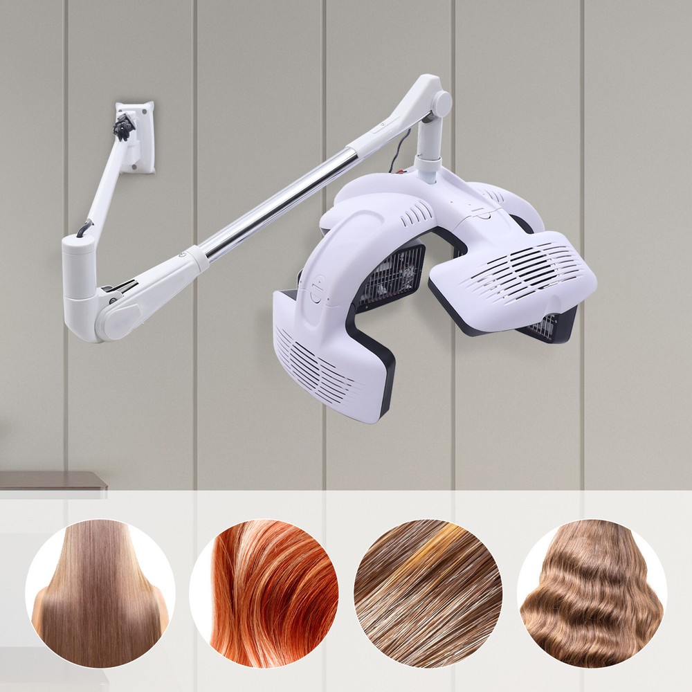 NEW 1250W Wall Mount Hair Hood Dryer Beauty Salon Equipment Adjustable Swing Arm