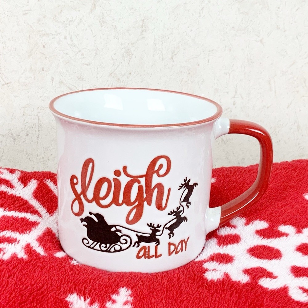 Santa Reindeer Coffee Mug 16oz Festive Holiday Gift