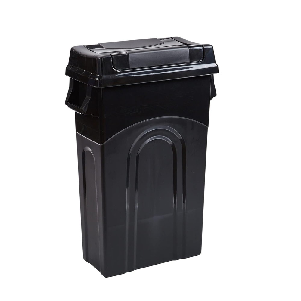 Waste Container with Swing Lid and Handles, 23 Gallon Outdoor Trash Can Bin
