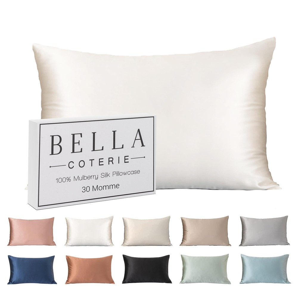 Bella Coterie Luxury Silk Pillowcase for Hair and Skin | 30 Momme | 100% Pure...