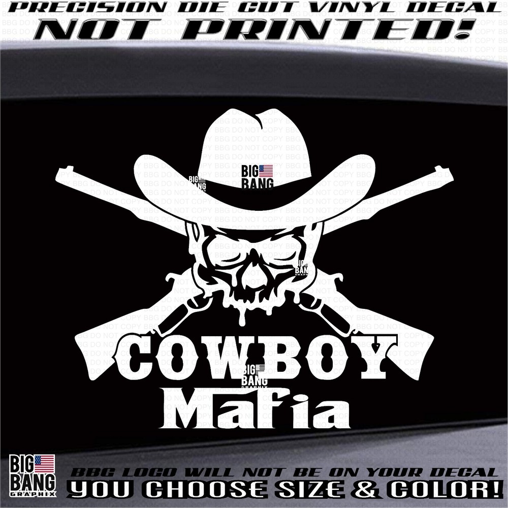 Cowboy Vinyl Decal Sticker for Diesel Pickup Truck Heavy Duty SUV Car Window 2nd Amendment