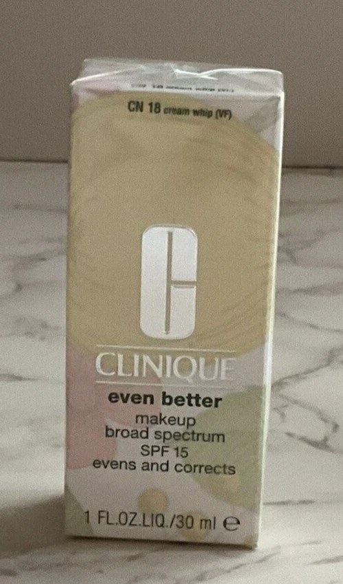 Clinique Even Better Makeup Broad Spectrum SPF 15 CN 18 Cream Whip 1oz/30ml NIB