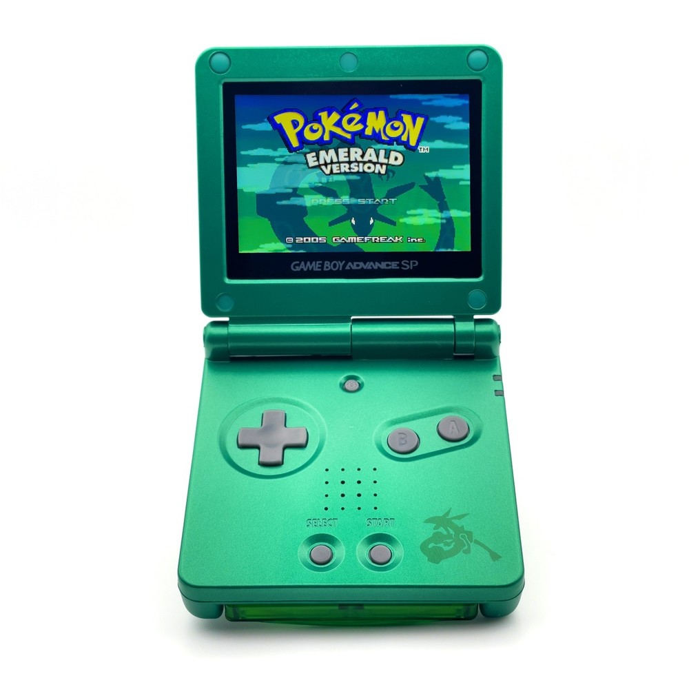 Nintendo Game Boy Advance SP Rayquaza  IPS V5 Backlit Screen USB-C Charging