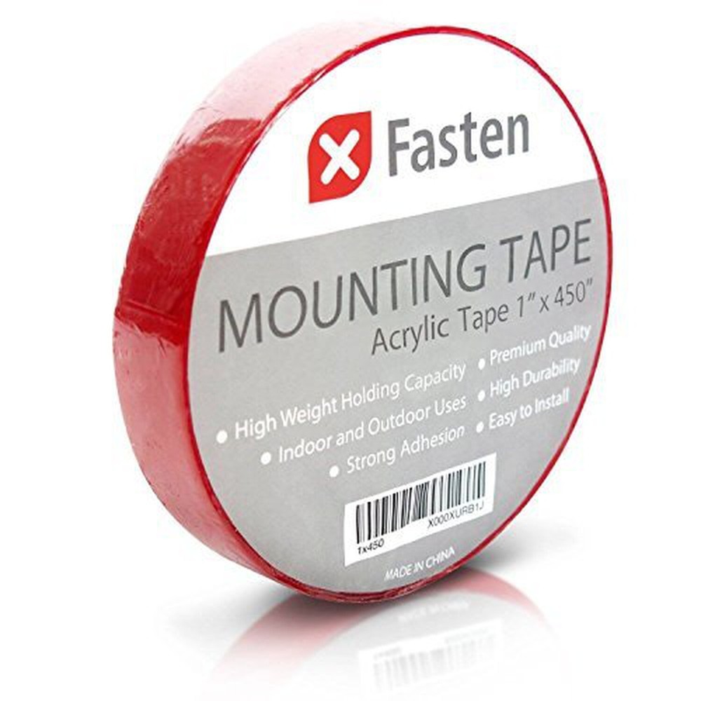 XFasten Double Sided Acrylic Mounting Tape Removable, Clear, 1-Inch x 450-Inc...