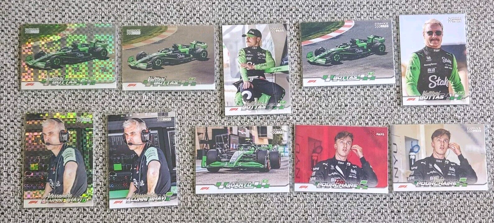 STAKE F1 TEAM KICK SAUBER 10-CARD PADDOCK PASS LOT 2024 Topps Formula 1 BOTTAS..