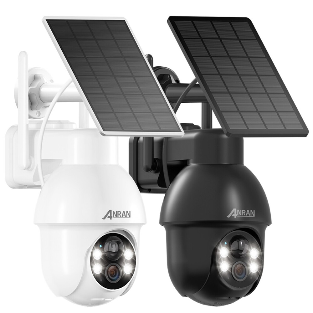 ANRAN 5MP Solar-Powered Wireless Outdoor Security Camera with Pan-Tilt & Audio