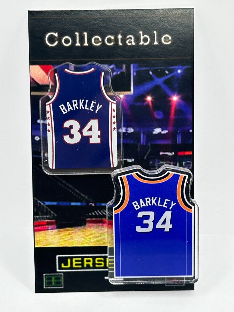 Vintage Charles Barkley 76ers & Suns Jersey Lapel Pins - NBA Collectibles