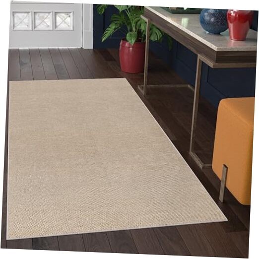 3x5 Jute Non-Slip Washable Rug Natural Woven Farmhouse Floor Mat
