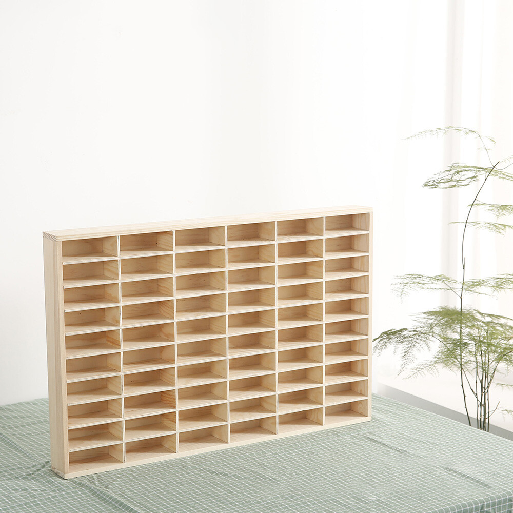 Car Model Display Case 1:64 Toy Car Wood Storage Box Wall Mount Collection Shelf