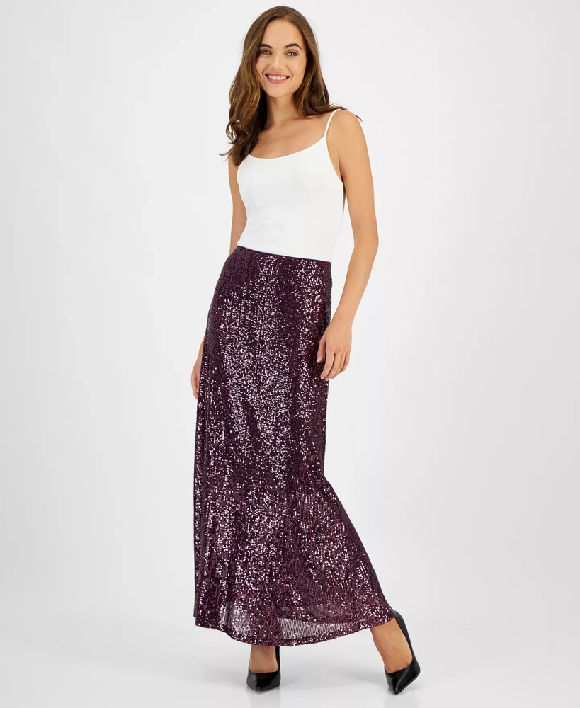 Anne Klein Women's Skirt Sz XL Sequin Maxi