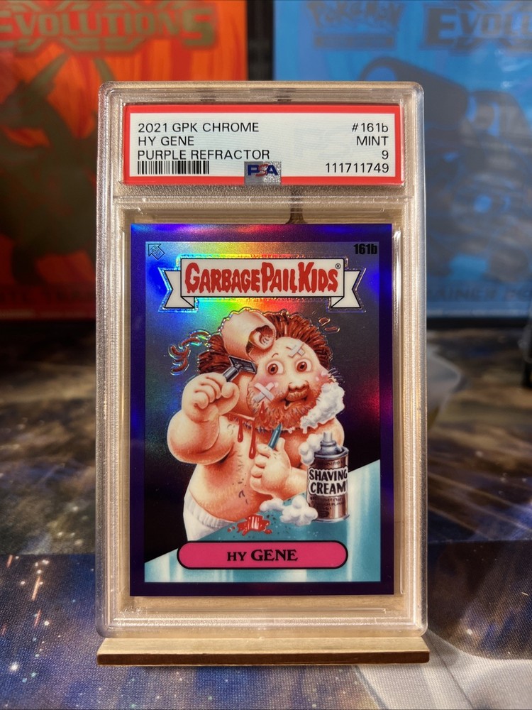2021 GPK Chrome Hy Gene Purple Refractor PSA 9 Mint Condition