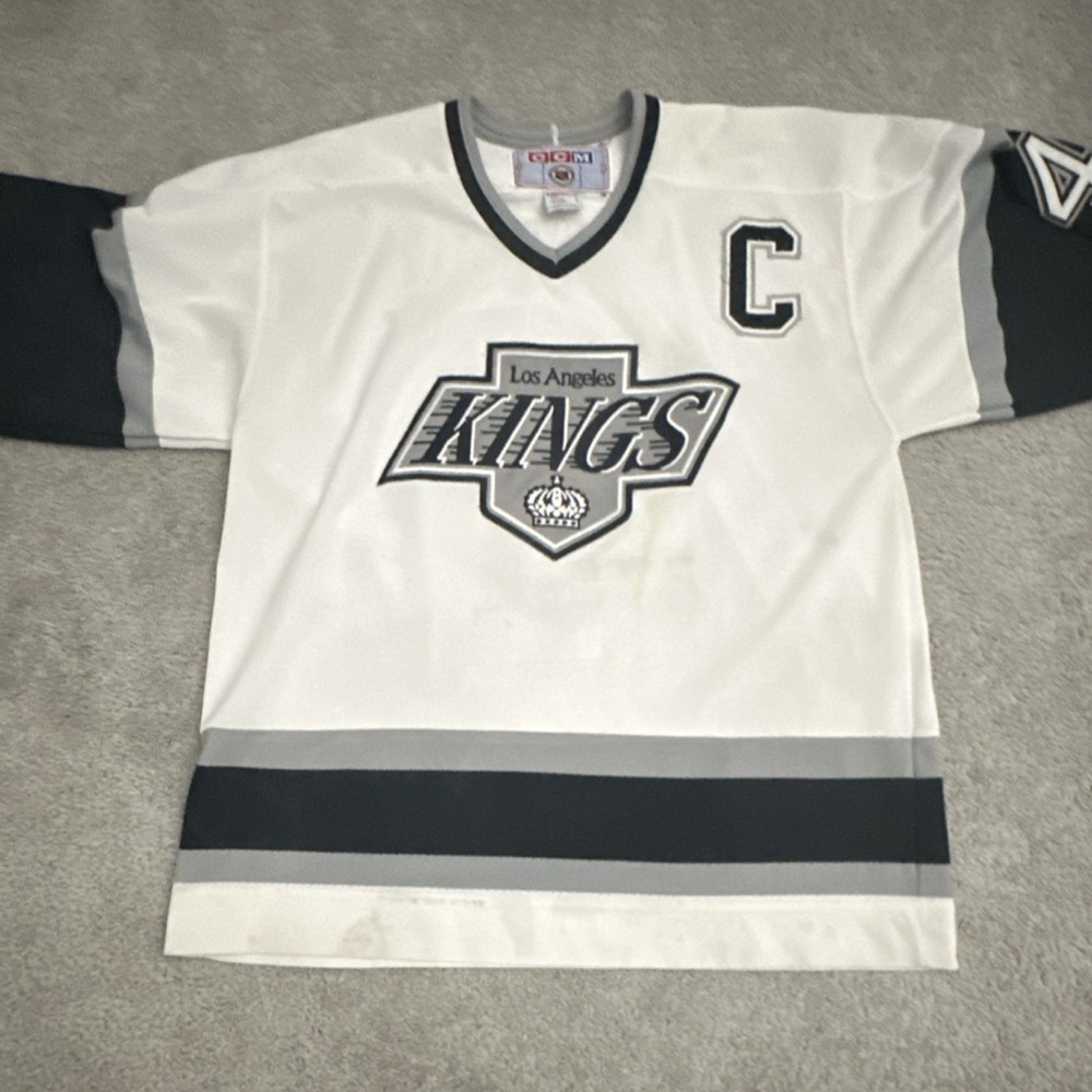 CCM Los Angeles Kings Blake #4 NHL Hockey Jersey L White Black Gray