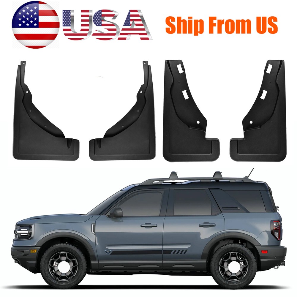 4X Splash Guard Fender Mud Flap Guard Mudguards For Ford Bronco Sport 2021-2025