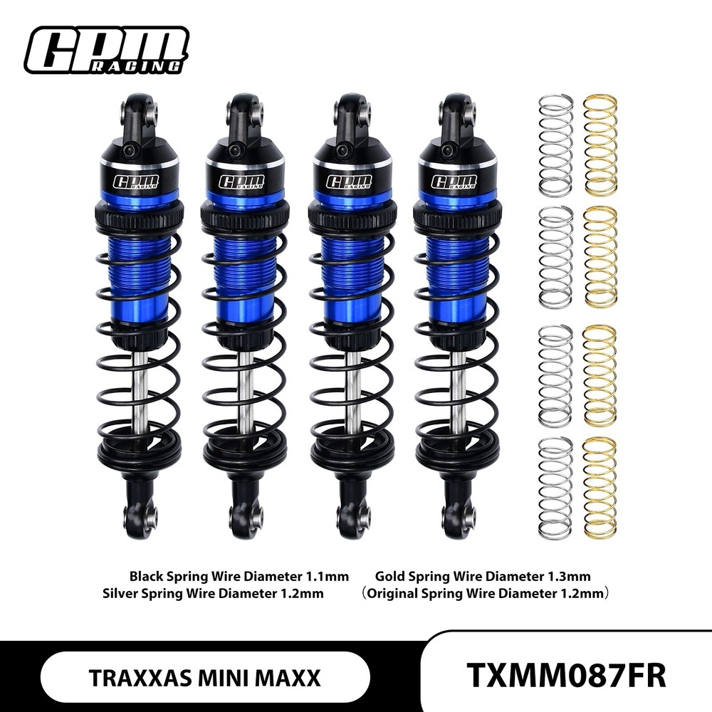 GPM Alloy Front And Rear Adjustable Spring Shock 87mm For TRAXXAS MINI MAXX