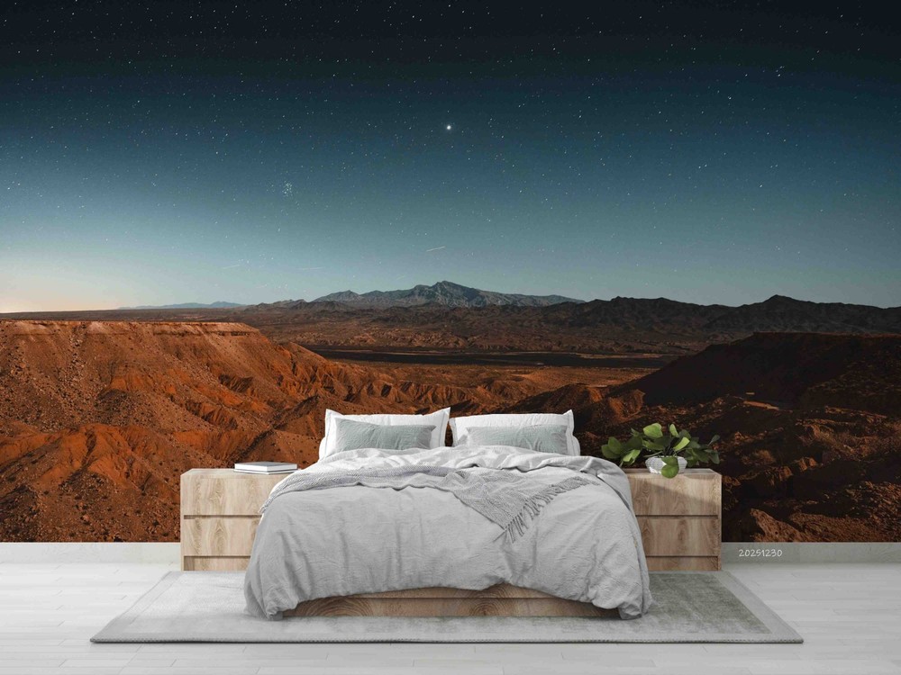 3D Gobi Desert Starry Sky Night View Wall Murals Wallpaper Murals Wall Sticker