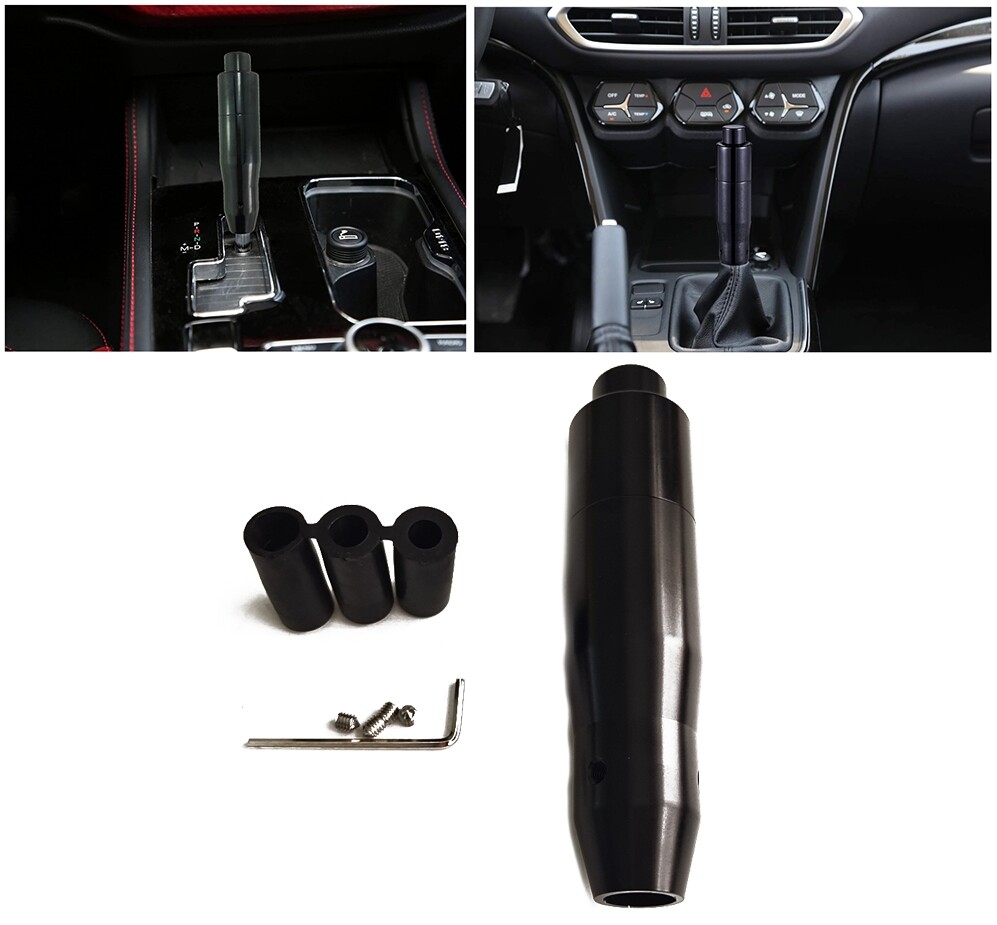 1X Car Automatic Gear Stick Shift Knob Shifter Lever With Button Aluminum Metal