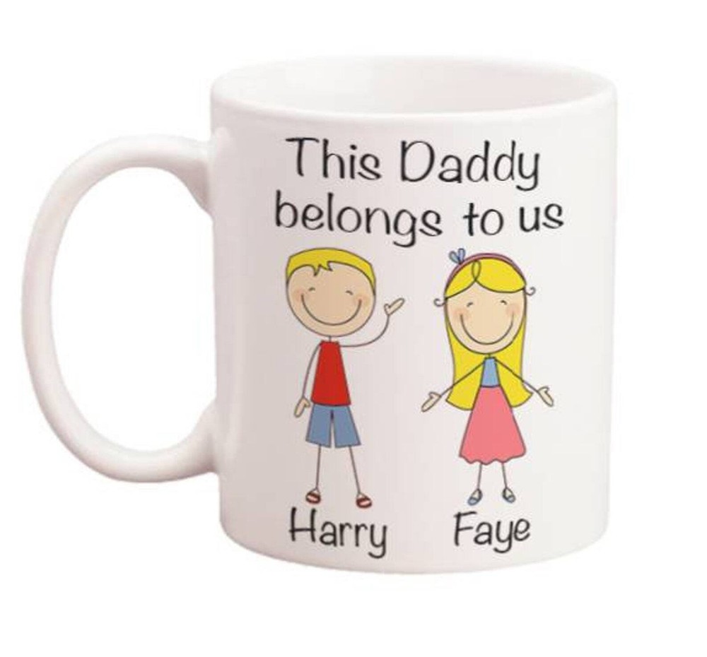 Personalised Daddy Mug This Daddy Belongs To Clip Art Family Mug Personalised