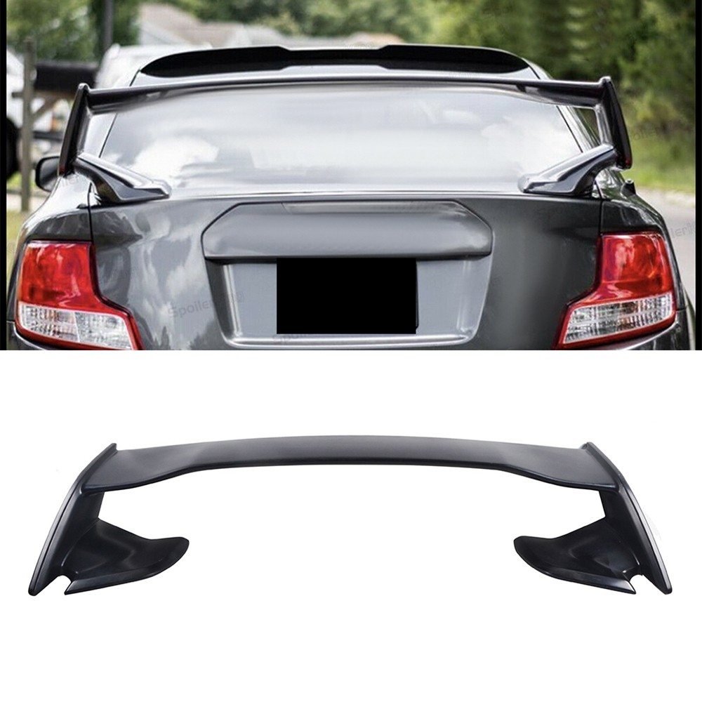 Black Rear Trunk Lip For 2015-2021 Subaru WRX STI Spoiler Wing Painted