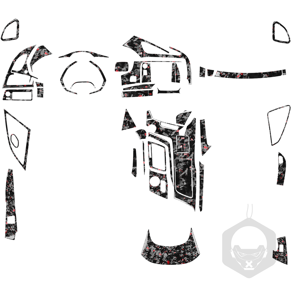 50Pcs Forged Carbon Fiber Full Kits Interior Cover Trim For Corvette C7 2014-19