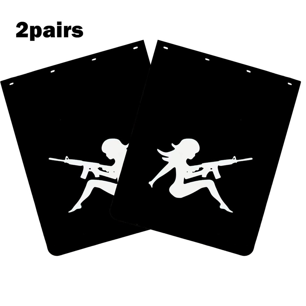24x30 Heavy Duty Black Mud Flaps for Semi Trucks and Trailers 4PCS