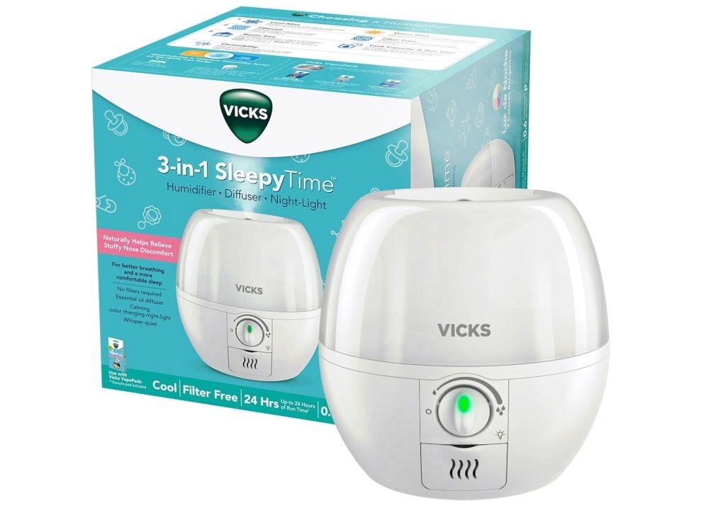 Vicks 3-in-1 SleepyTime Humidifier Pediatrician Recommended Top Brand
