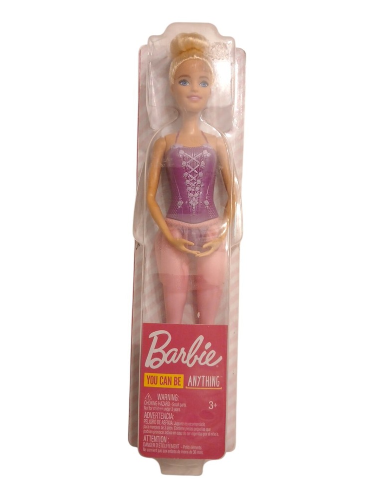 Mattel Barbie You Can Be Anything Blond Ballerina Doll Pink Purple Tutu Ballet