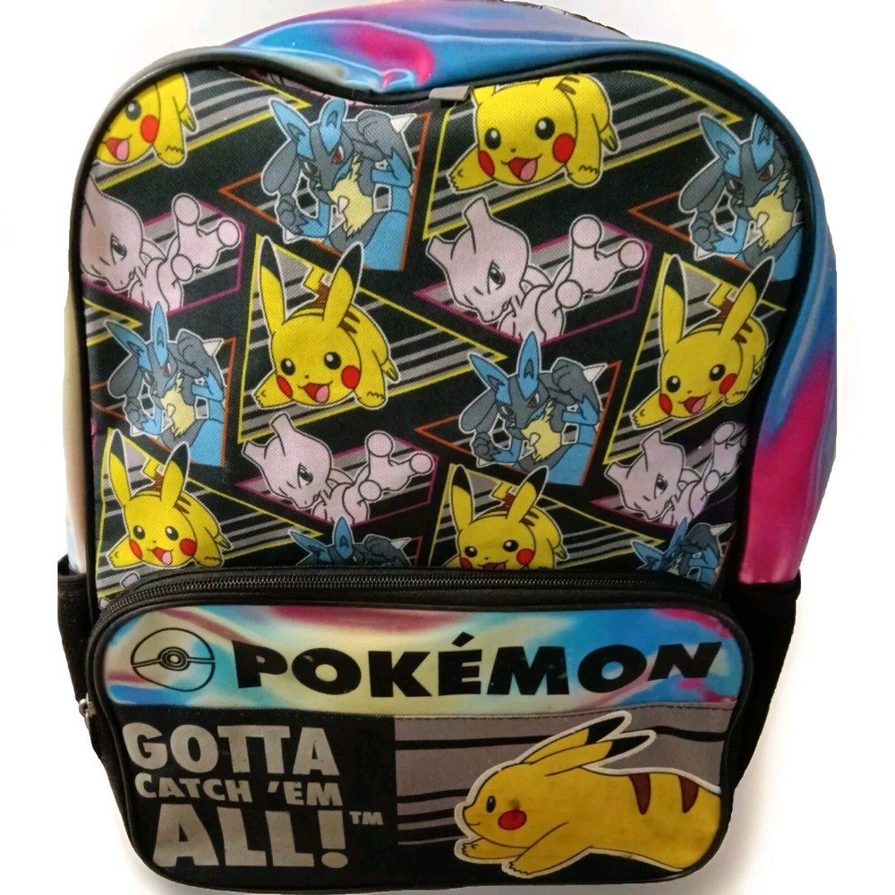 Back To School Pokemon Book Back Pack 16 Inch With Zip Pockets-image