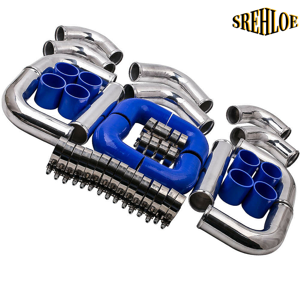 3inch Universal Turbo Intercooler Piping Pipe Duct Tube Kit with Bolt Clamp