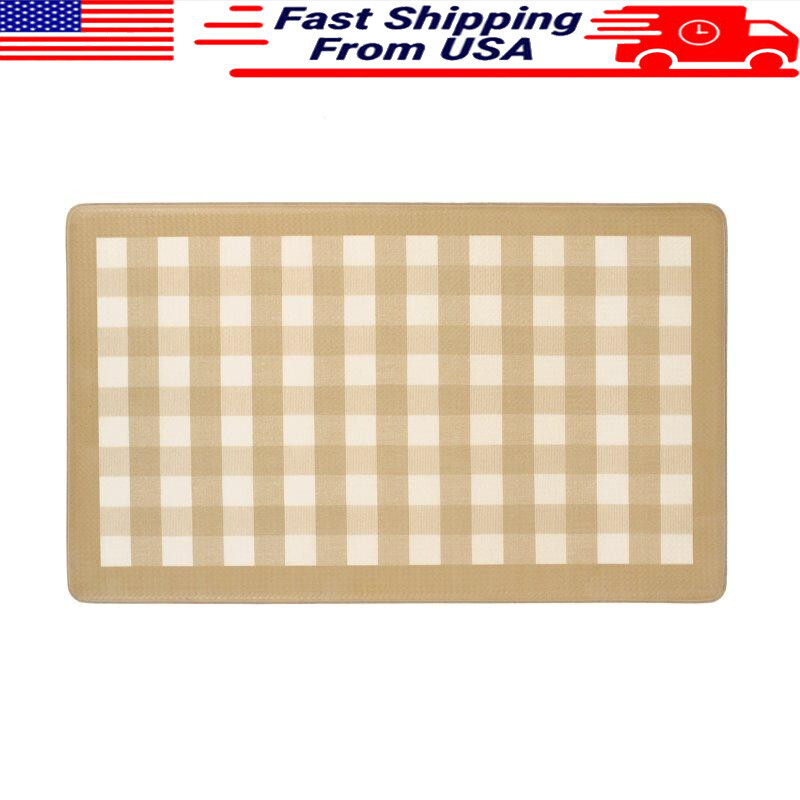 Anti-Fatigue Non-Slip PVC Foam Mat 18x30 Inches Water-Resistant Beveled Edges