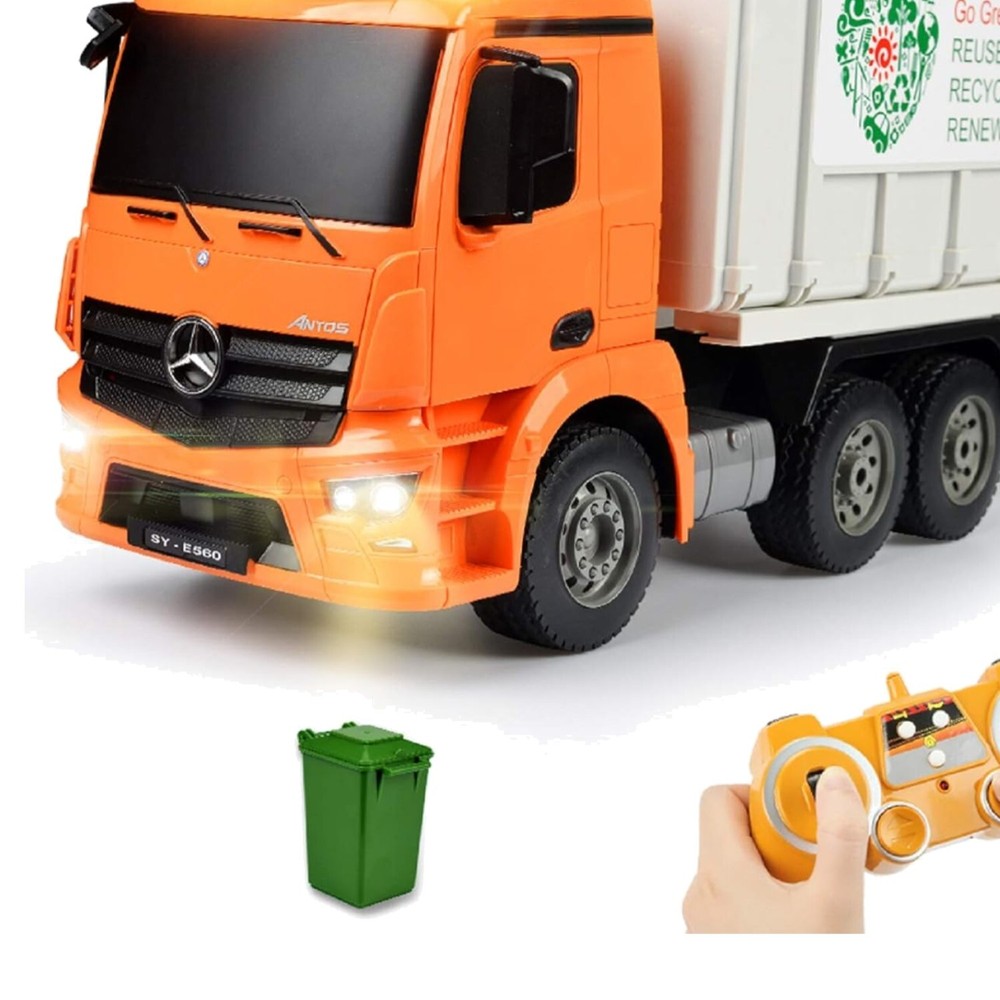 Camión de basura de reciclaje eléctrico de 8 canales con función completa - juguete divertido y educativo