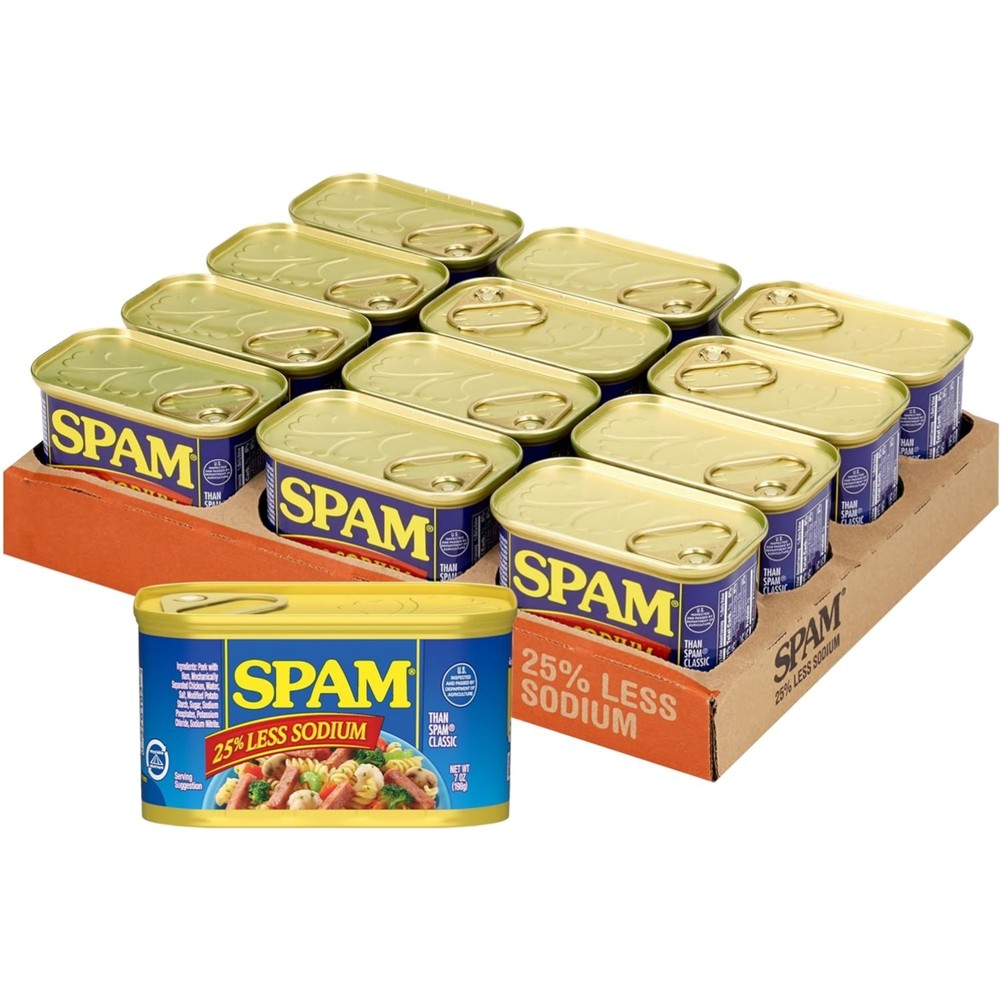 Canned Pork 7oz Less Sodium 12-Pack for Breakfast Lunch Dinner