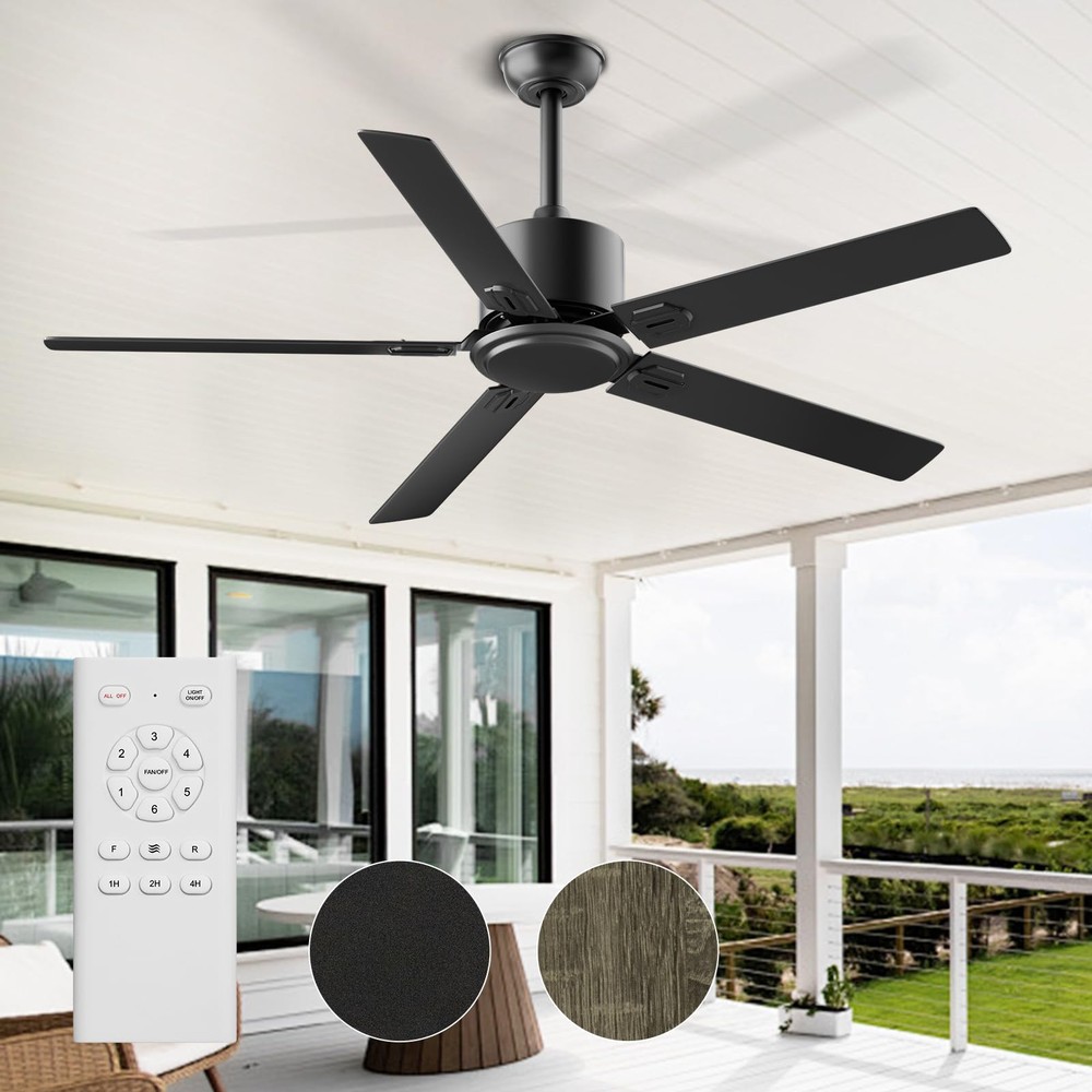 BECLOG 60 Inch Indoor Outdoor Ceiling Fan with Remote Control