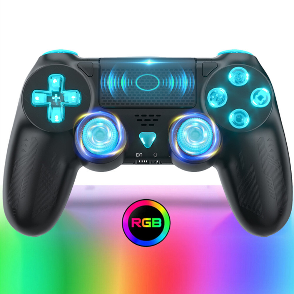 Wireless Bluetooth Controller For Playstation 4 PS4 / Pro / Slim RGB Light