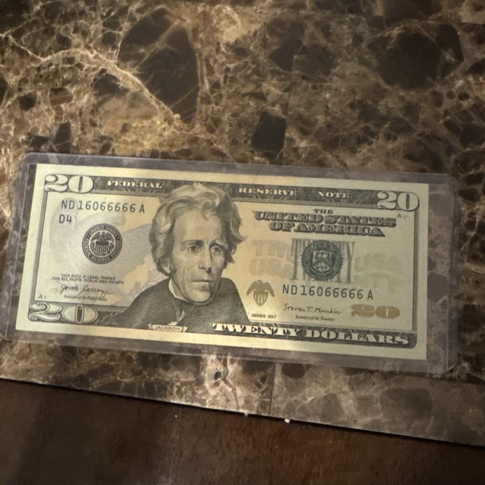 20 Dollar Bill With Rare Serial Number