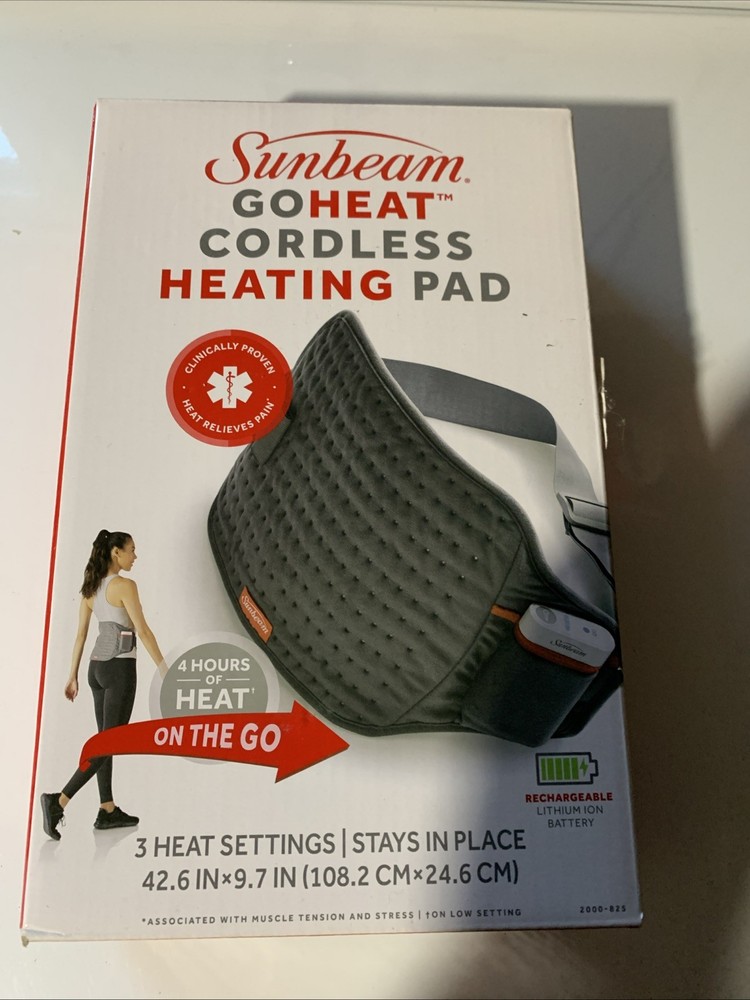 Sunbeam GoHeat Cordless Heating Pad - Gray (2000-825)