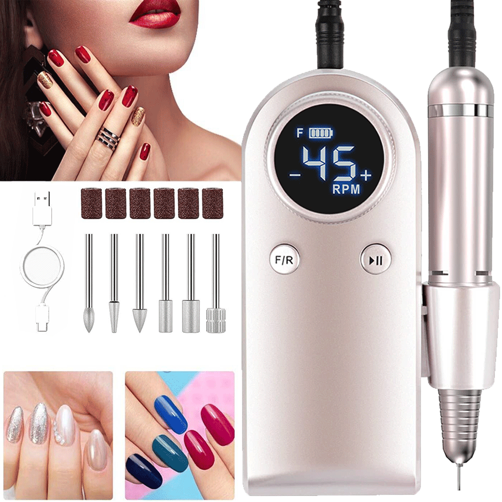 HOT SALES 45000RPM Nail Drill Machine Electric LCD Display Manicure Pedicure Kit