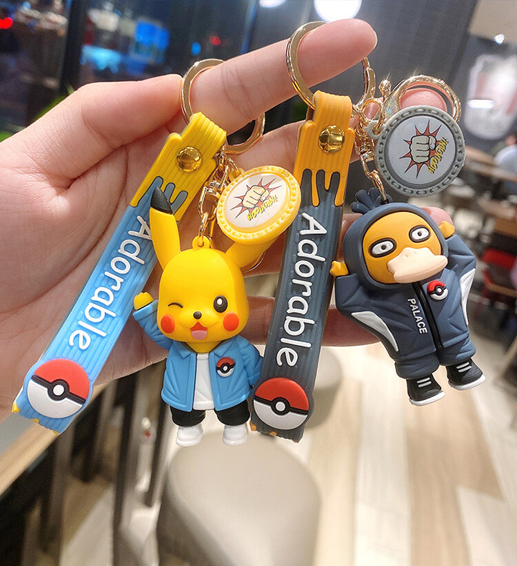 Pokemon Keychain Car Accessories Cloth Cartoon Keychain High Quality For Gift