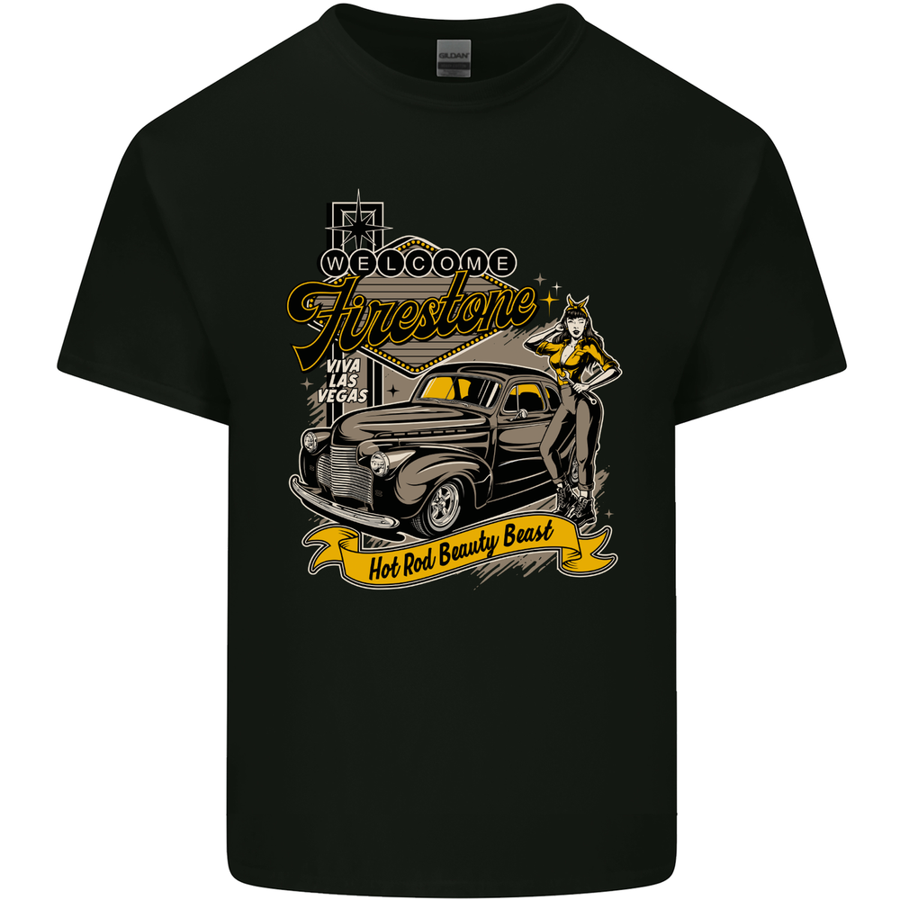 Hot Rod Beauty Beast Las Vegas Mens Cotton T-Shirt Tee Top